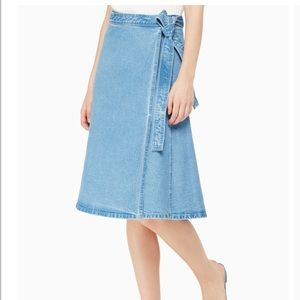 Brand New Kate Spade Vintage Denim Wrap Skirt